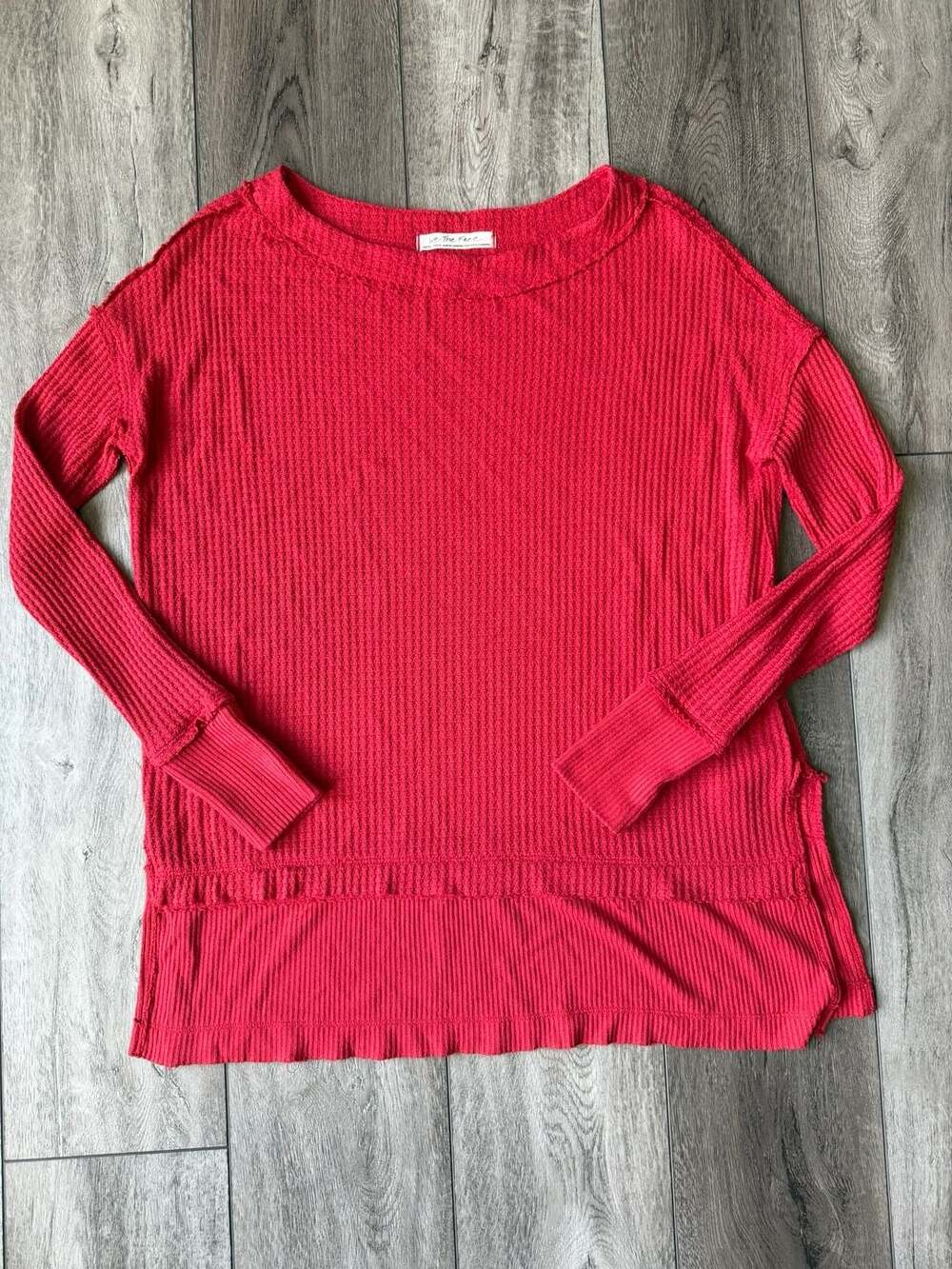 We The Free Free People North Shore Waffle Thermal Tunic Extra Small